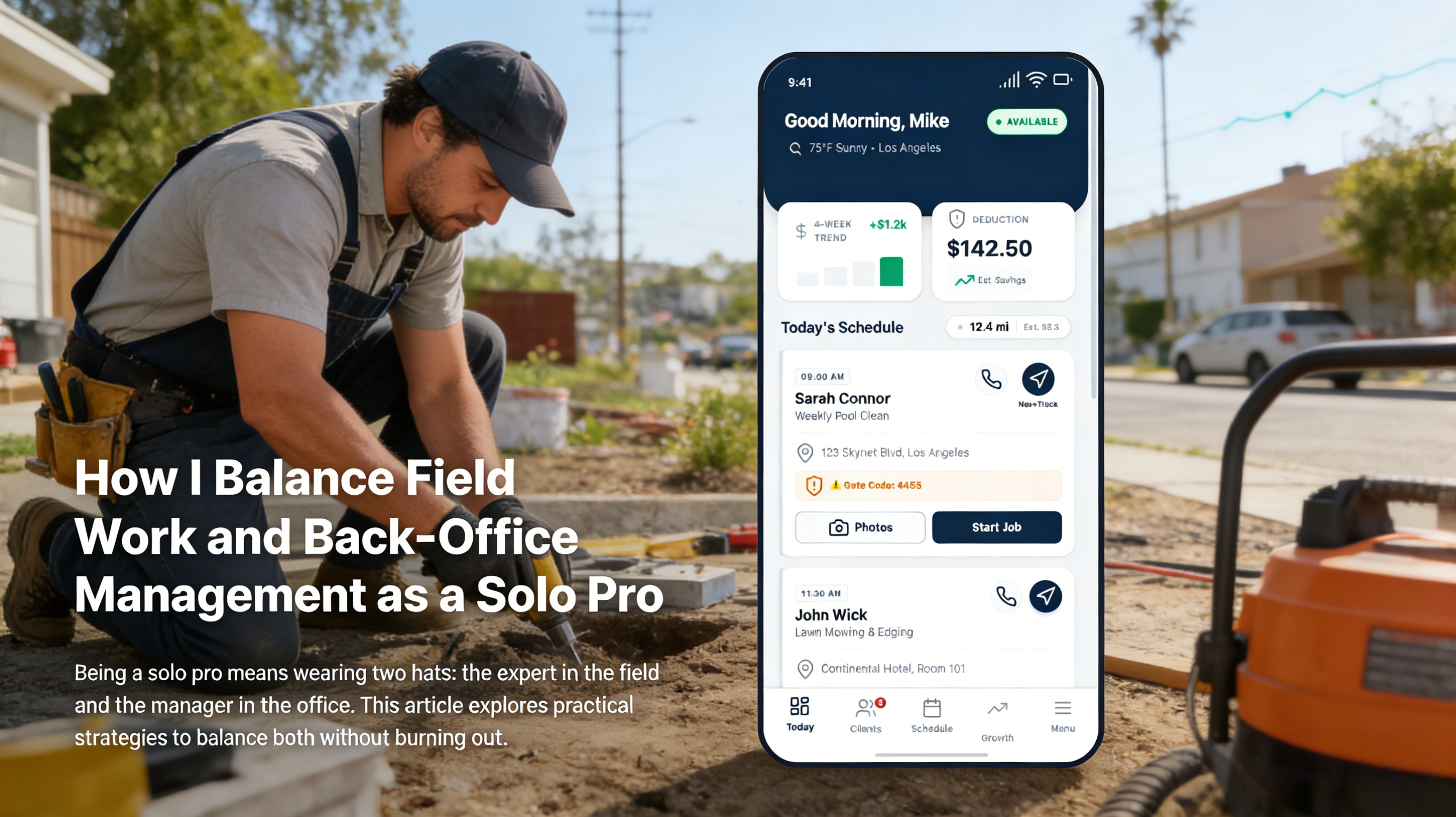 How I Balance Field Work and Back-Office Management as a Solo Pro